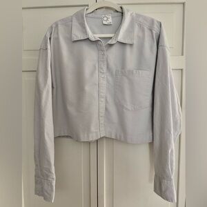 Aerie Cropped Button Up Shirt